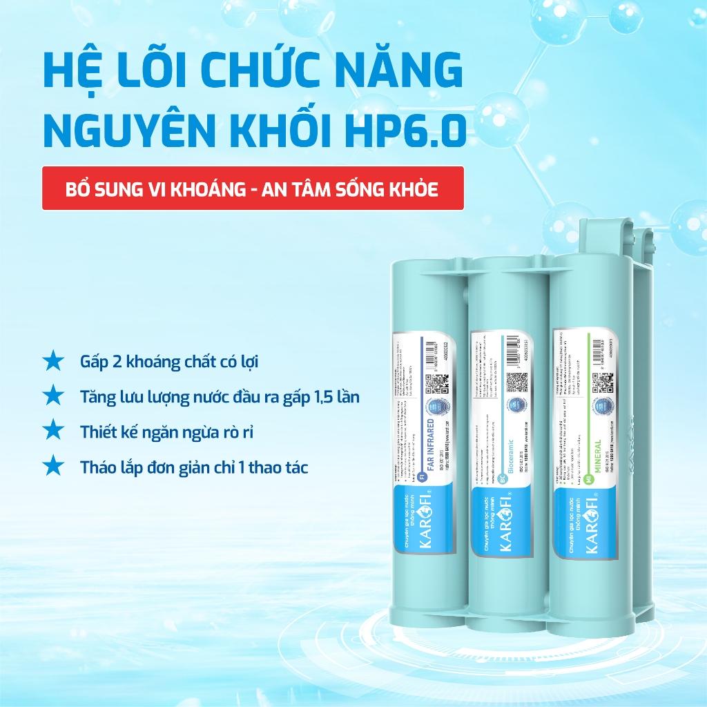 Máy lọc nước RO Mỹ 12 lõi KAROFI KAQ-L22 - 1 lõi Hydro ion kiềm+1 lõi T33 Nano, Aiotec - Giao lắp miễn phí - Hàng Chính Hãng