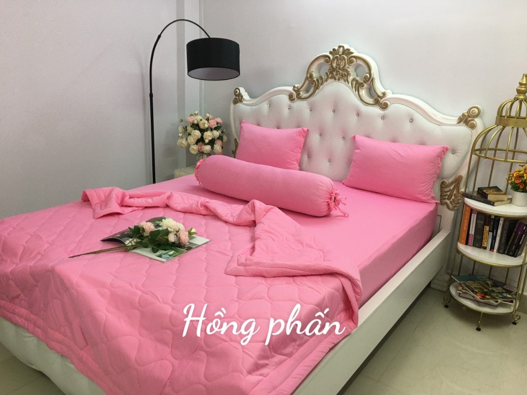 Bộ ga thun lạnh màu trơn 4 món ga thun hàn quốc 1m2, 1m4, 1m6, 1m8