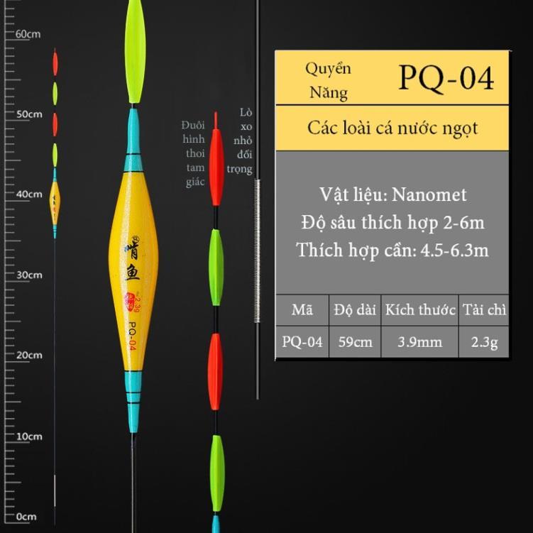 Phao hố đấu Quyền năng, phao câu đơn câu đài săn cá, chất liệu nanomet mã PQ