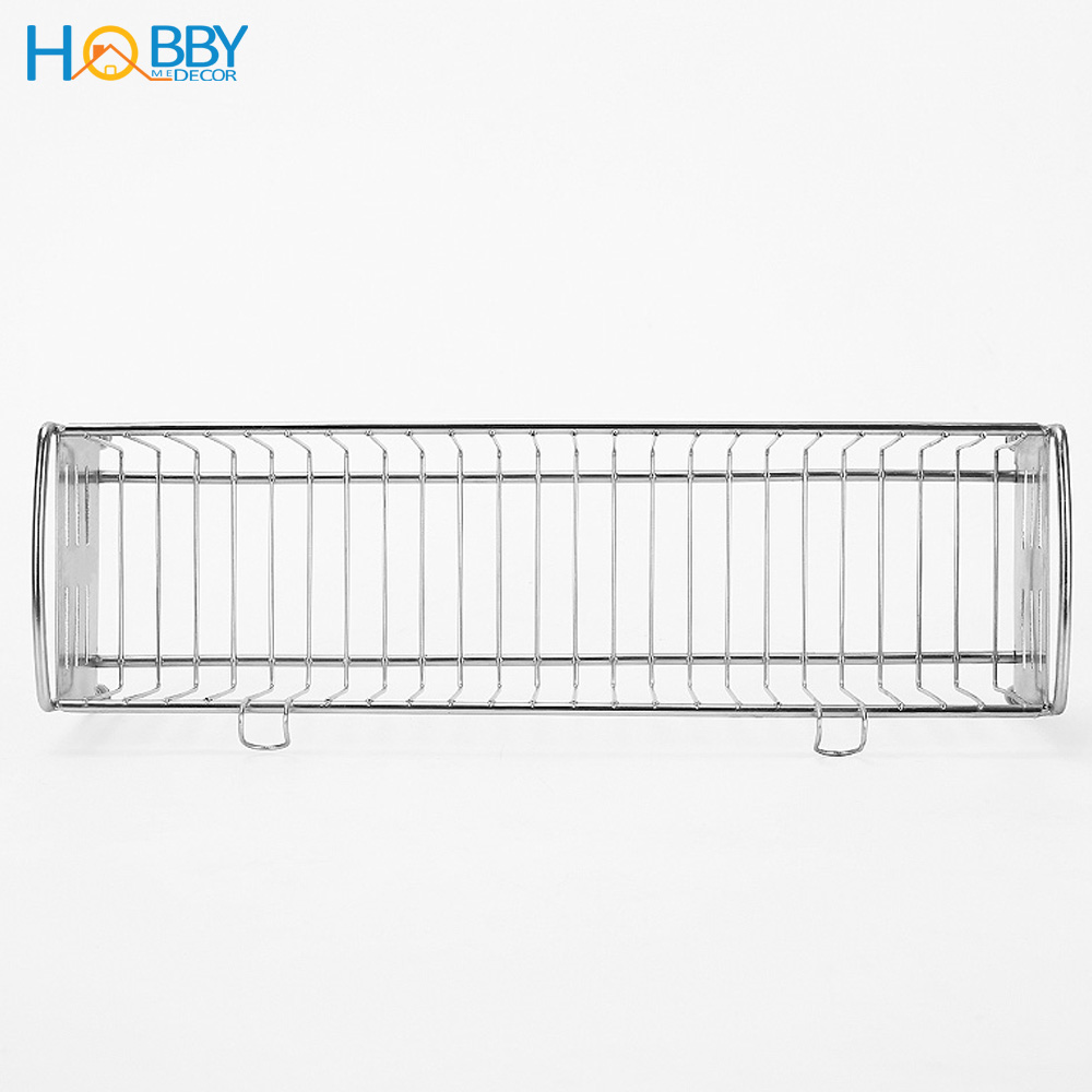 Khay đựng đũa muỗng cho ráo nước HOBBY KM1 chuẩn Inox 304 - kê lên kệ bếp hoặc móc vào kệ chén