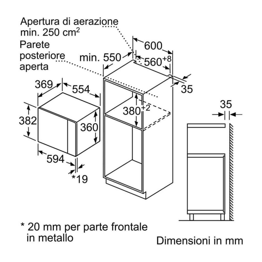 Lò Vi Sóng Kèm Nướng Bosch BEL554MS0 Âm Tủ, Dung Tích 25L, 5 Mức Nhiệt, Màn Hình Led, Nhập Đức, BH 12 Tháng, Hàng Chính Hãng