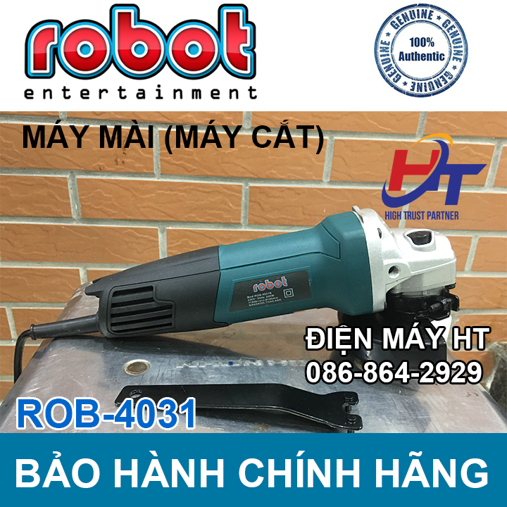 Máy mài góc, máy cắt sắt, cắt gạch, máy mài cầm tay đa năng ROBOT ROB-4031B - Lõi đồng - công suất 800w