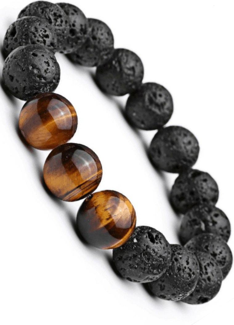VòngTay Đá Thiên Thạch Đá Opal Mắt Hổ Tự Nhiên 11MM GEMBANK