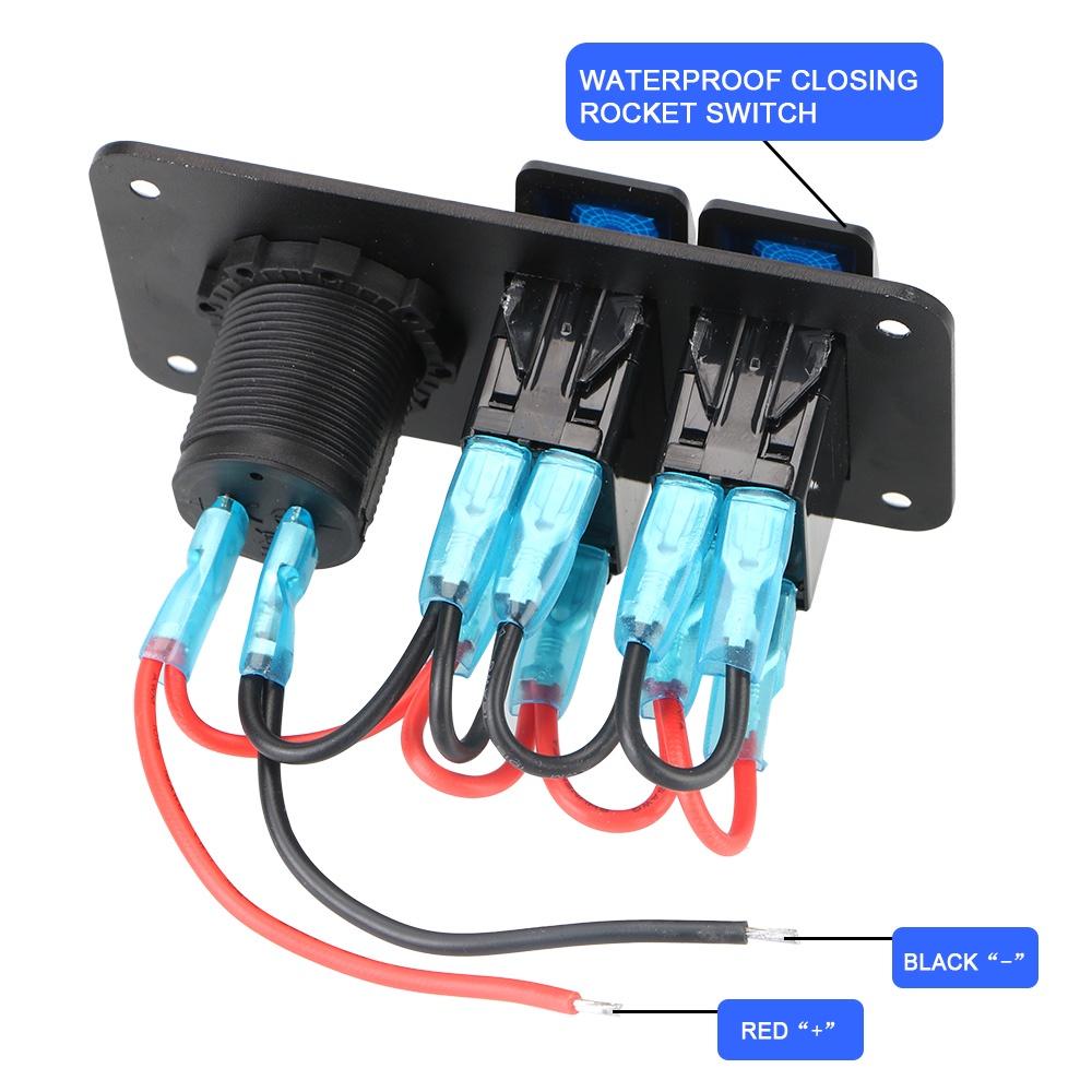Ổ cắm điện hai cổng USB 12-24V cho xe hơi