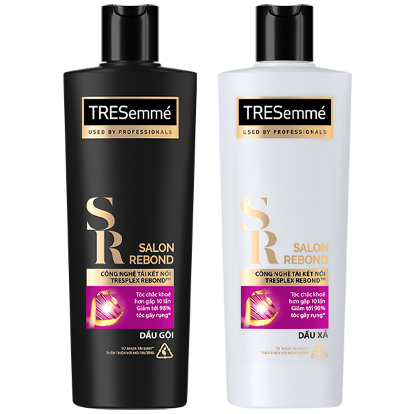 Combo gội xả TRESemmé Salon Rebond Công Nghệ Tái Kết Nối Ngăn Ngừa Gãy Rụng 340Gr x 2