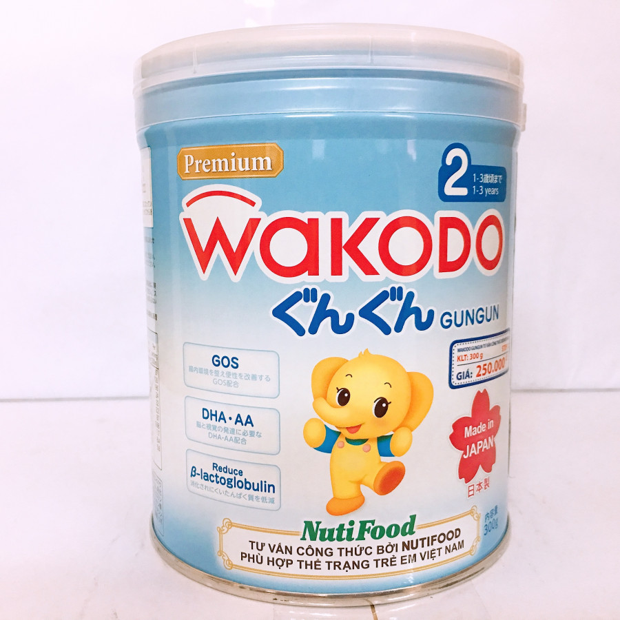 Sữa bột Wakodo GunGun 2 830g - dành cho trẻ từ 1-3 tuổi