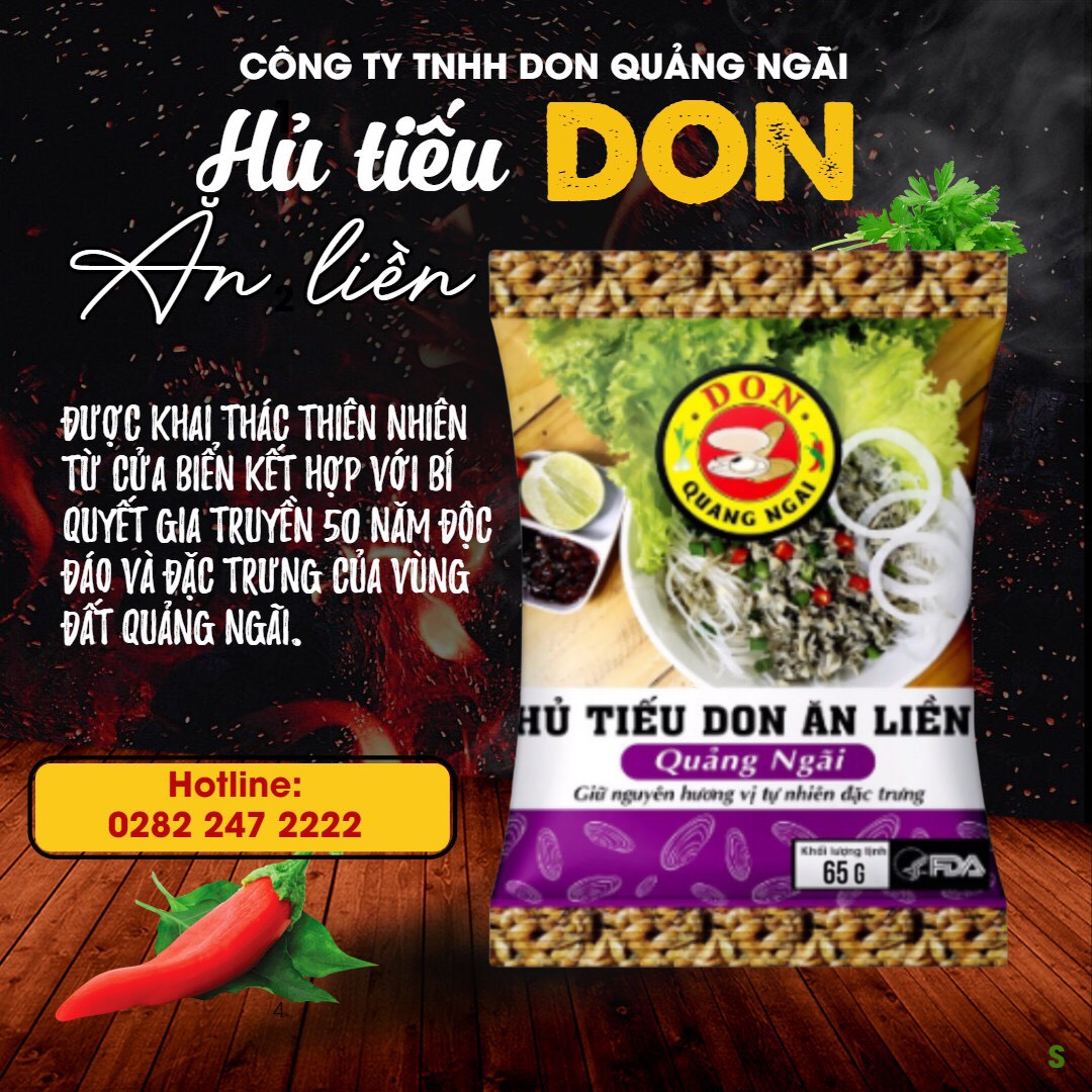 2 GÓI HỦ TIẾU DON ĂN LIỀN - ĐẶC SẢN QUẢNG NGÃI