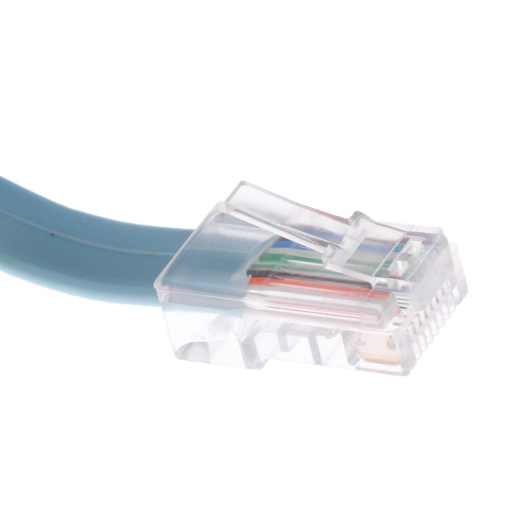 1.8M RJ45 Male to 9 Pin RS232 DB9 Female LAN Router/Printer Console Cable