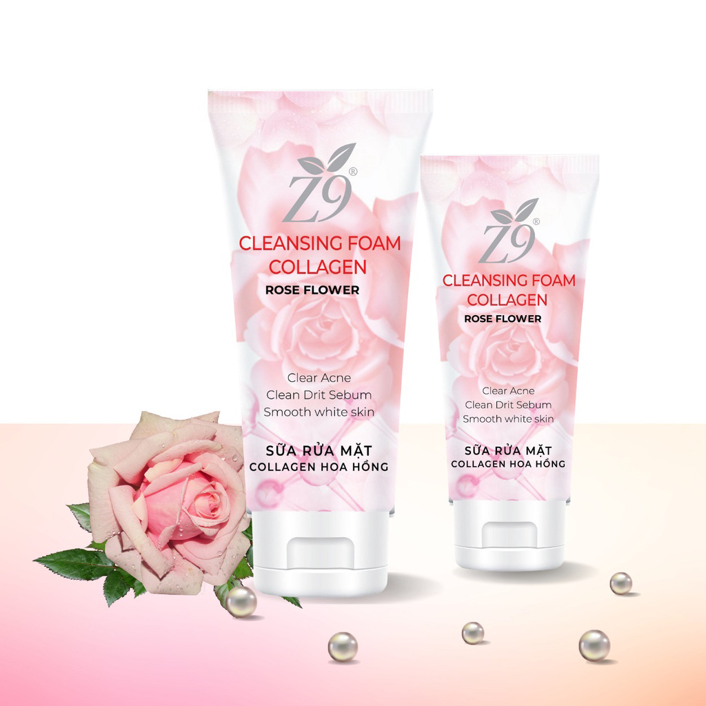 Sữa Rữa Mặt Hoa Hồng Z9 Sạch bụi Bẩn Trắng Da Mịn Màng Giảm Viêm Mụn 150ml