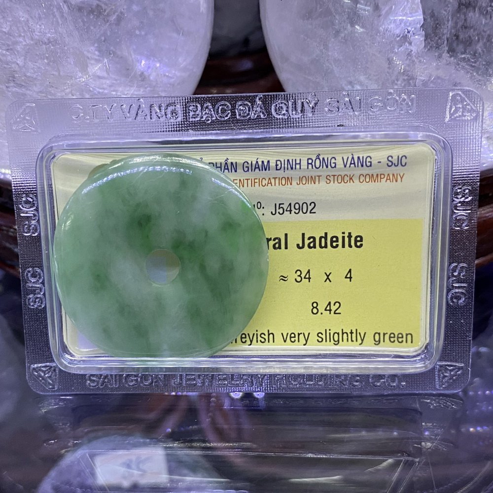 Dây Chuyền Ngọc Bội Đồng Điếu Đá Cẩm Thạch Jadeite Ngọc Phỉ Thúy Phong Thủy Tự Nhiên Kiểm Định