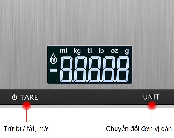 Cân điện tử 5kg/1g CX-518 nút cảm ứng màn hình LED cao cấp