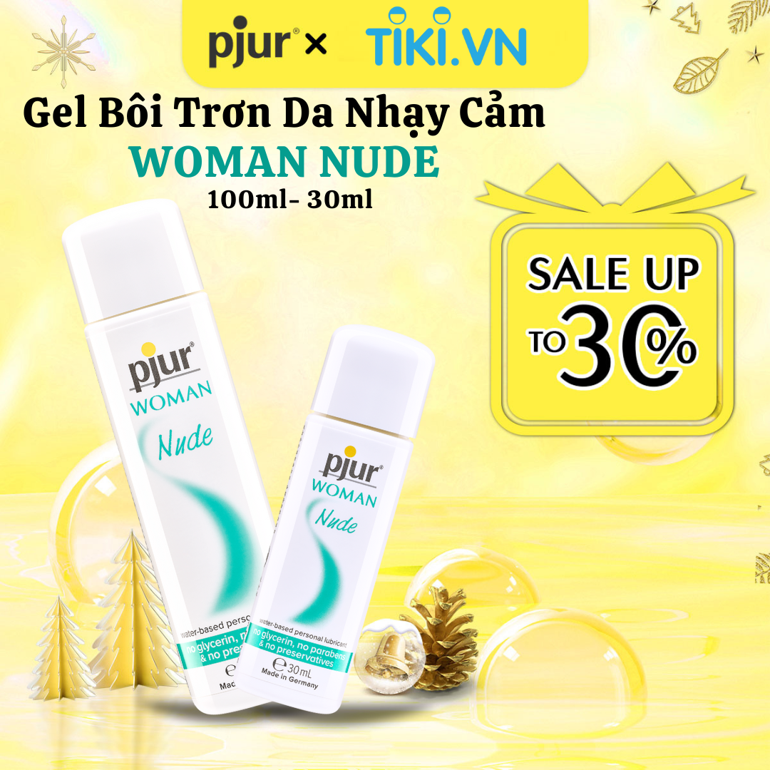 Gel bôi trơn gốc nước PJUR Woman Nude chai 100ml dành cho nữ đặc biệt dành cho làn da nhạy cảm an toàn lành tính