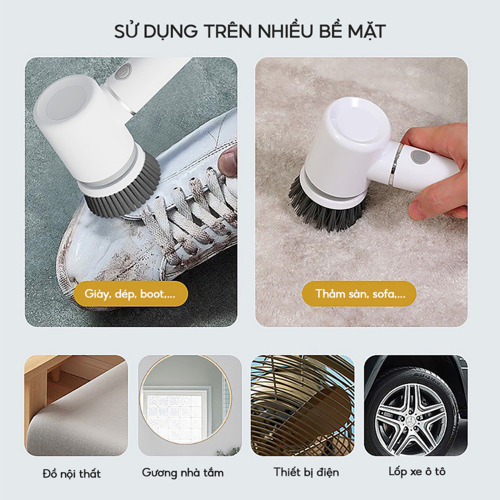 Máy Cọ Rửa Cầm Tay Đa Năng Mini SENNAI - Bản Mini 2024 Bảo Hành 12 Tháng