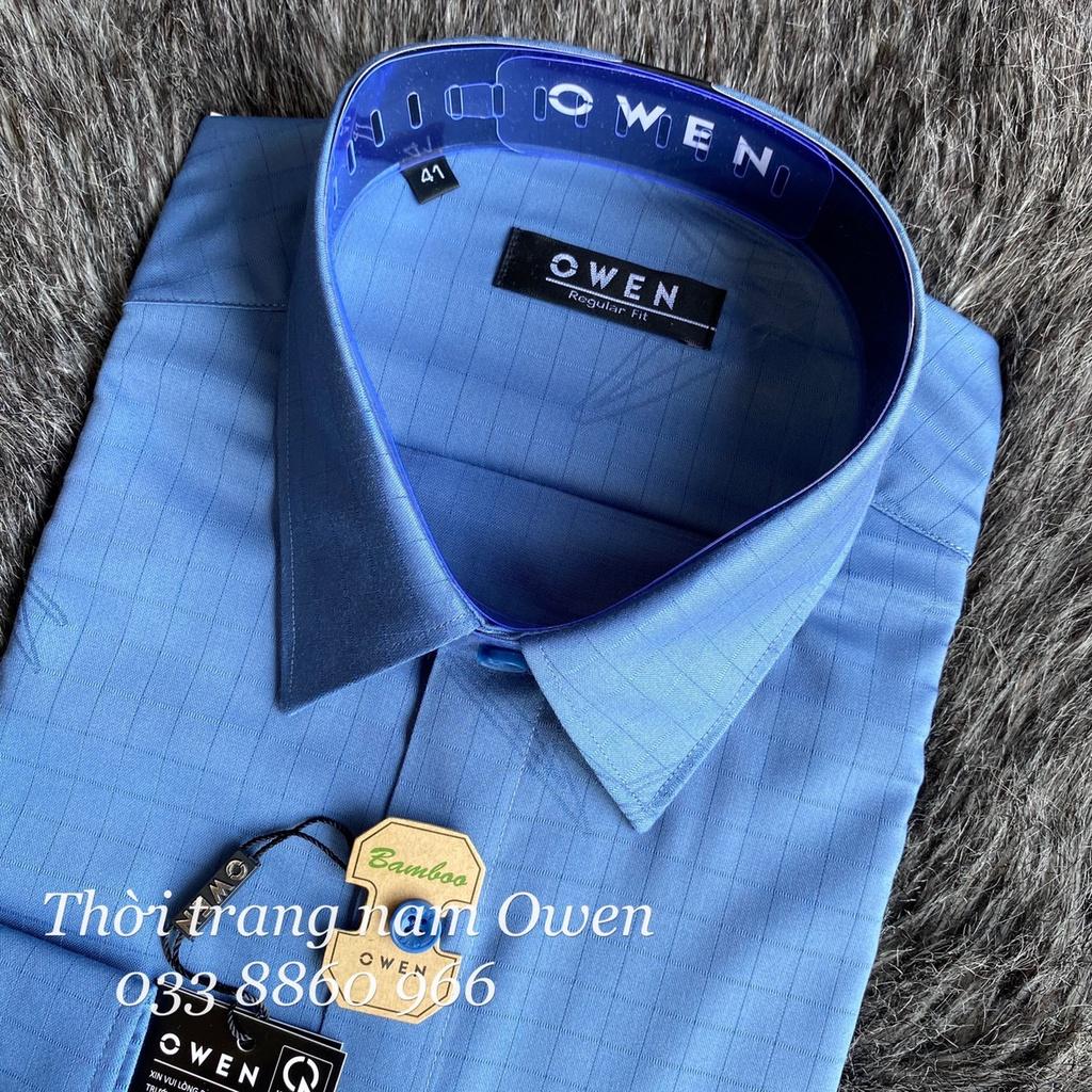 OWEN - Áo Sơ mi dài tay Owen Regular fit chất sợi tre kẻ ô chìm 221072