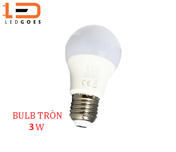 Bóng đèn LED bulb tròn LEDGOES 3W