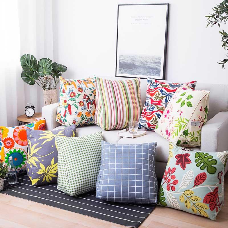 Đọc Tựa Lưng Gối Nêm Gối Đệm Lưng Thắt Lưng Miếng Lót Giường Ghế Văn Phòng Còn Lại Bộ Gối Tựa Lưng Gối Hỗ Trợ Có Túi 2 Bên Hông