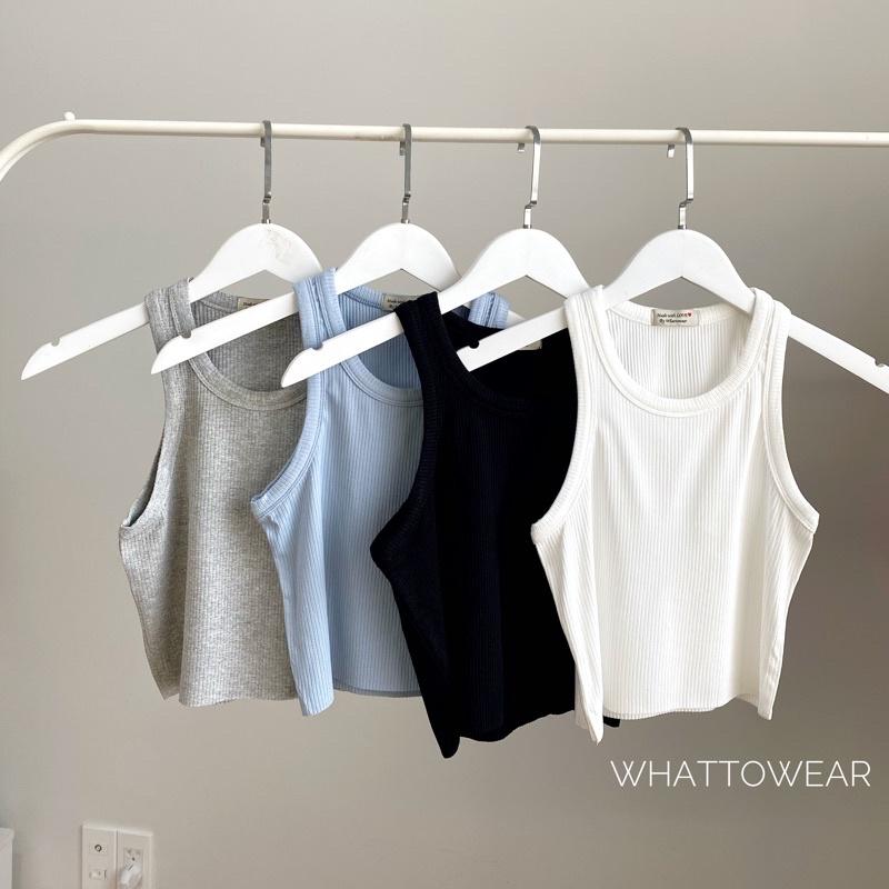 Áo ba lỗ croptop thun đũa 4 chiều - by whattowear