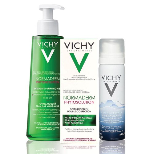 Bộ Sản Phẩm cho da dầu, mụn Vichy Normaderm Phytosolution