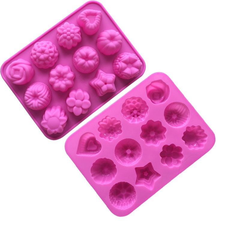 Khuôn dẻo Silicon Tạo Hình 3D Siêu Dễ Thương làm bánh, Socola, Thạch Rau Câu, Đá, Kẹochipchip, Pudding