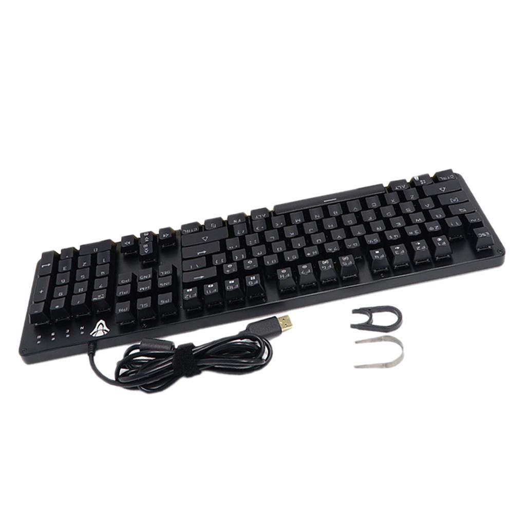 Gaming Keyboard 104 Key RGB Backlit Mechanical Game Keyboard Waterproof