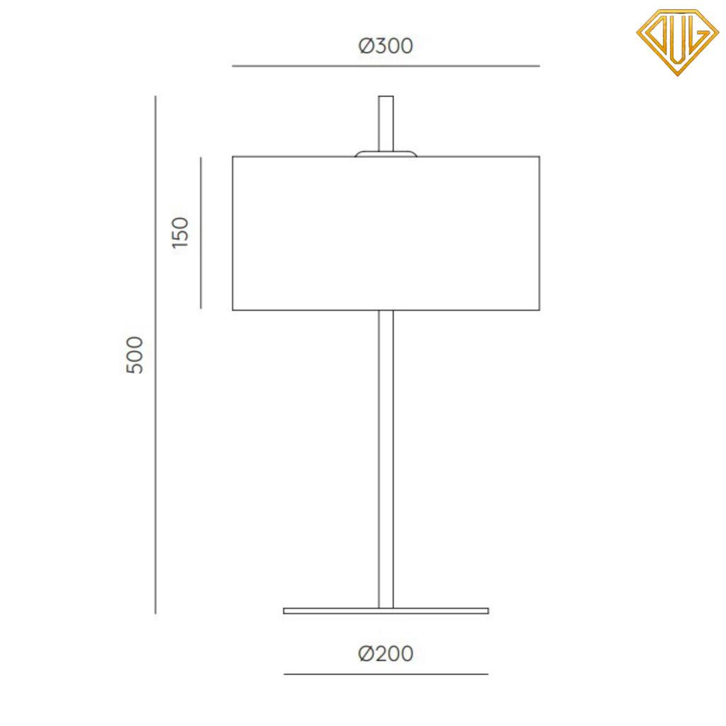 Đèn bàn, Đèn Tab decor chao vải đen phong cách Bắc Âu DVLL