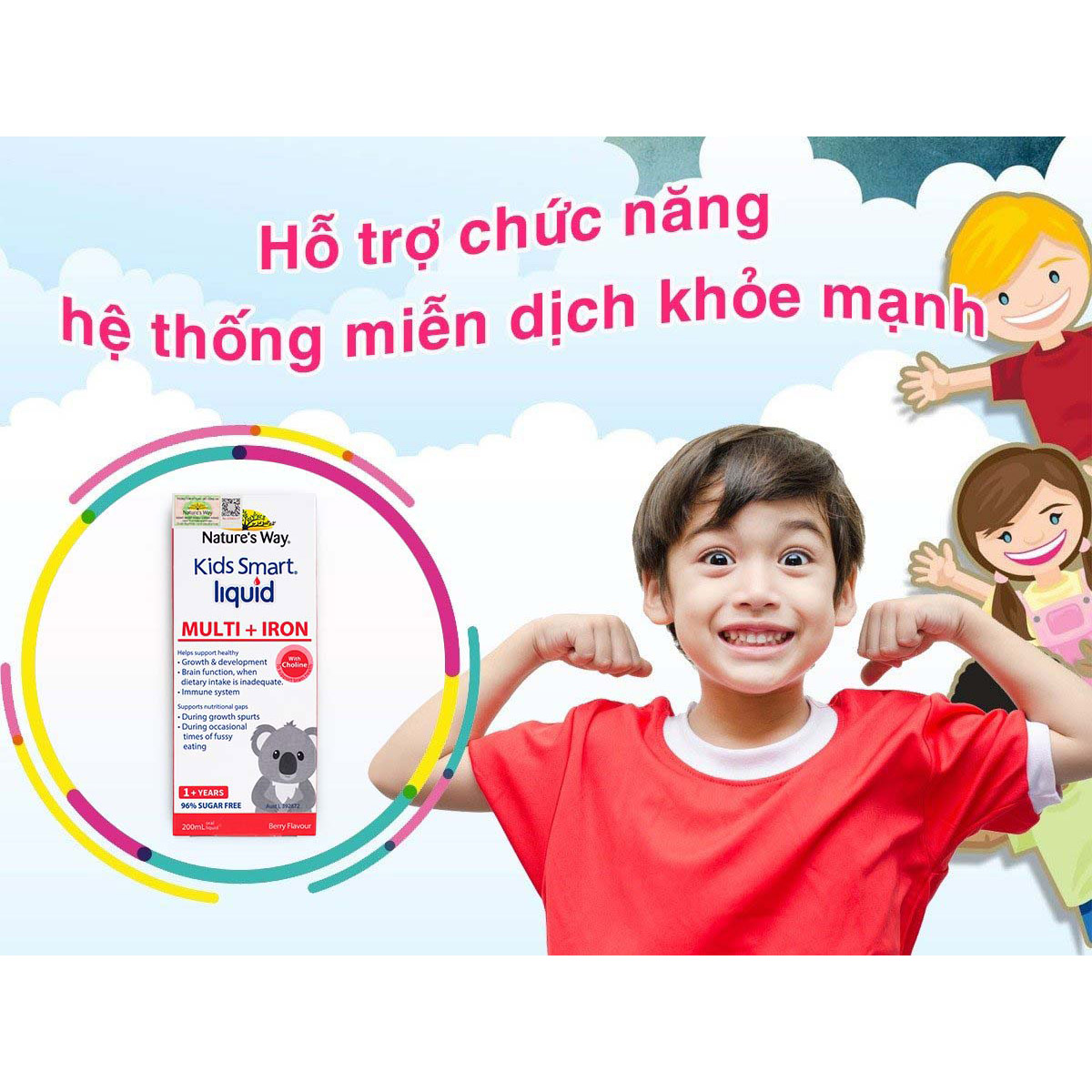 Nature's Way Kids Smart LIQUID MULTI +IRON - SIRO Bổ Sung Sắt Tổng Hợp Cho Trẻ Em (200ml)