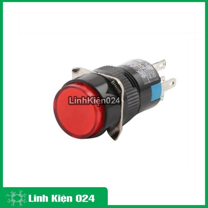 Nút Nhấn Đề 15mm-220VAC AL6- M Nhấn Nhả Có Đèn