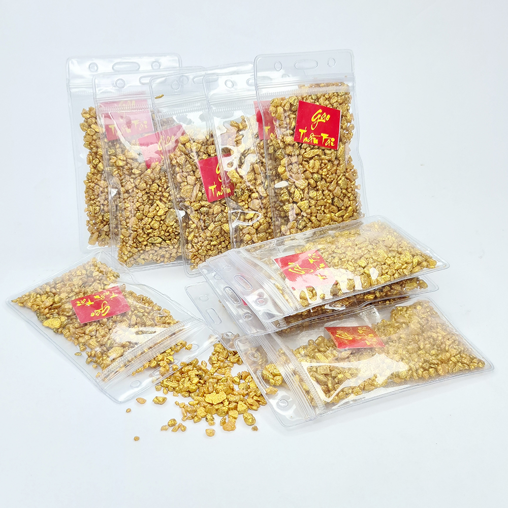 Combo 10 Gói Gạo Vàng Thần Tài - 50g/gói - Mx - Chiêu Tài Lộc, Cầu Tiền Tài