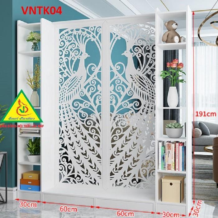 Vách ngăn phòng khách nhà bếp - Vách ngăn liền kệ VNTK04A - Nội thất lắp ráp Viendong Adv