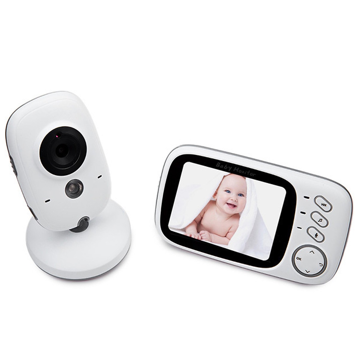 Bộ camera mini báo khóc baby thông minh VB603 màn hình LCD đa năng cao cấp (Tặng đèn pin sạc cơ tay -giao màu ngẫu nhiên)