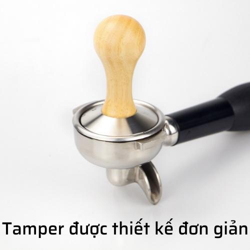 dụng cụ pha chế tamper tay cầm cán gỗ nén cà phê Espresso nhiều size 51 - 53 - 58 mm cao cấp và tiện lợi