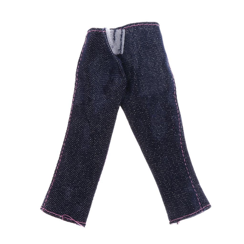 Dolls Clothes Shoes Suit for Jeans Pants Trousers Shirt Tops Bag Scarf Glass Dress Up Accs Decor