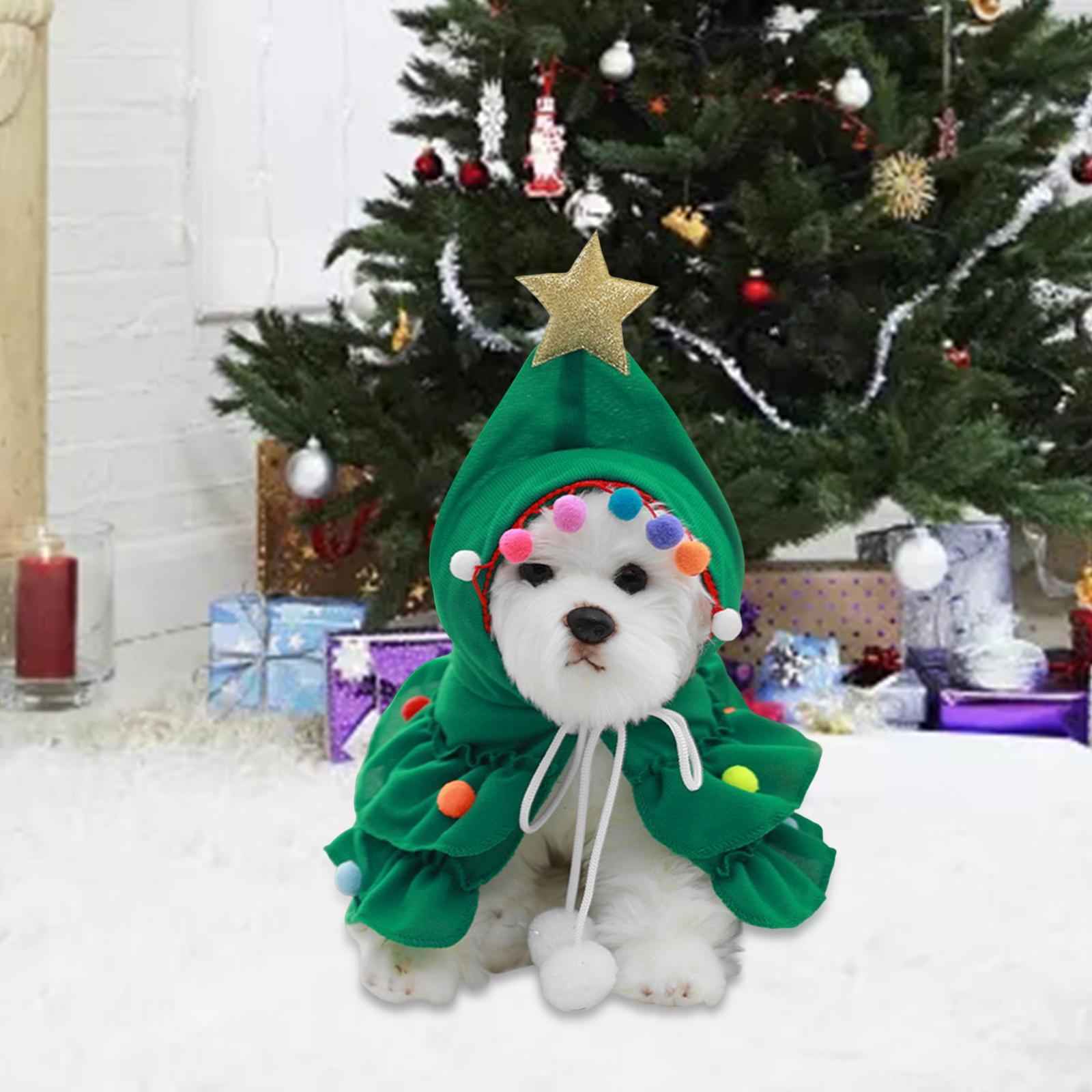Pet Christmas Costume Christmas Tree Cloak Outfits Clothes for Accessories Decoration