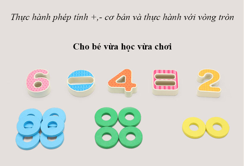 Bộ Đồ Chơi Bảng Gỗ 5IN1 Đồ Chơi Giúp Bé Phát Triển Trí Não Giáo Dục Theo Phương Pháp Montessori - Tặng Kèm 01 Tranh Ghép Bằng Gỗ