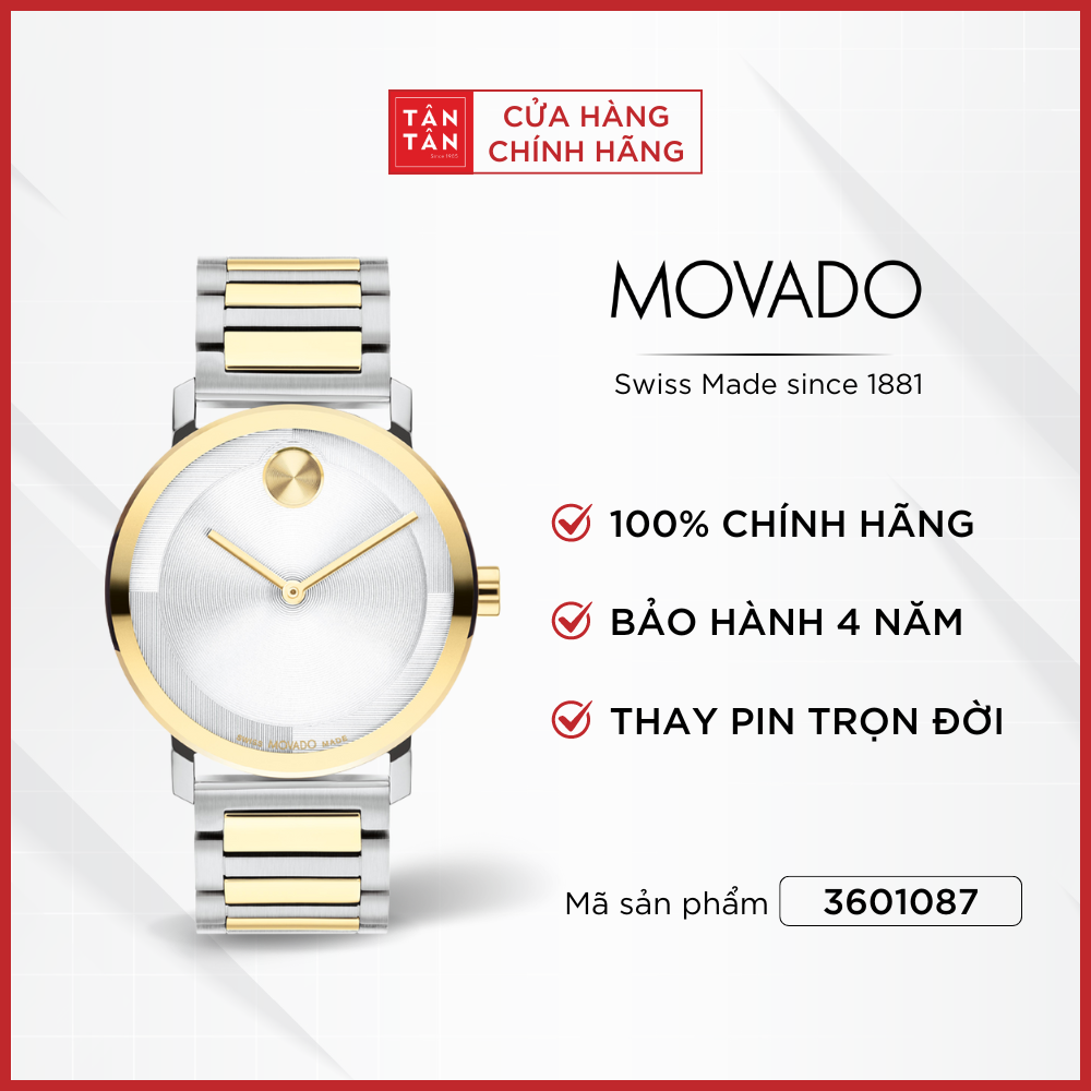 Đồng Hồ Thời Trang Nam Movado Máy Pin Bold Evolution 3601087 40mm