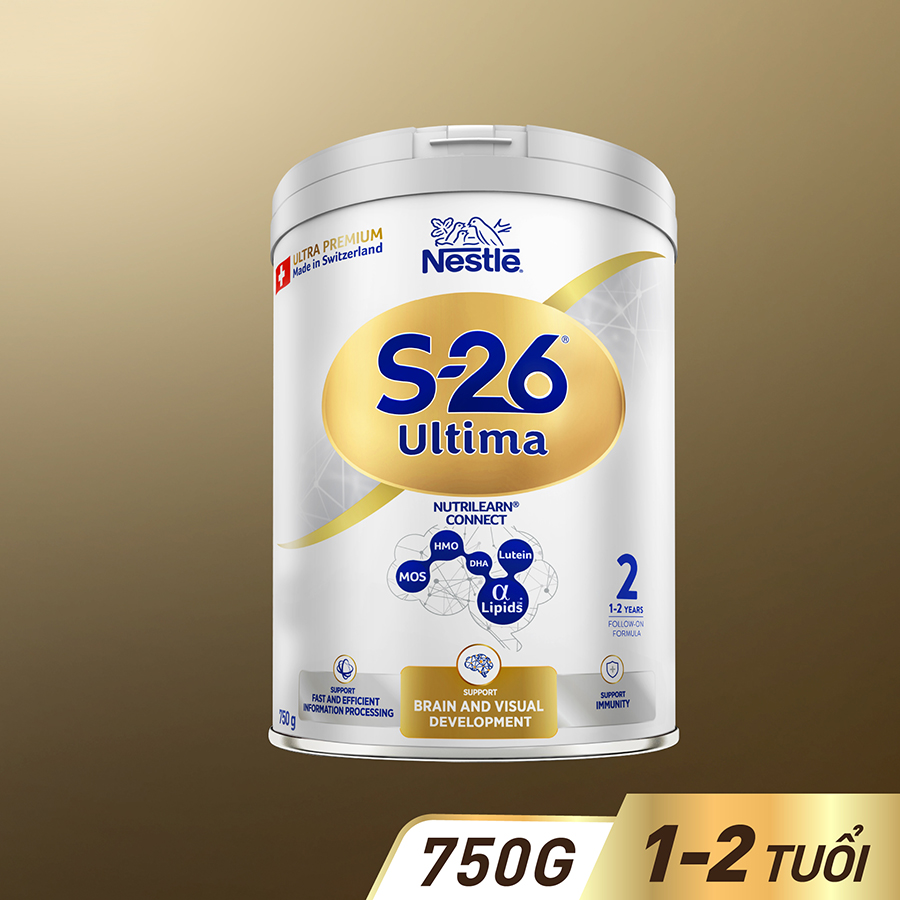 Sữa bột công thức S-26 ULTIMA 2 750G với hợp chất NUTRILEARN CONNECT cho bé 12 - 24 tháng tuổi