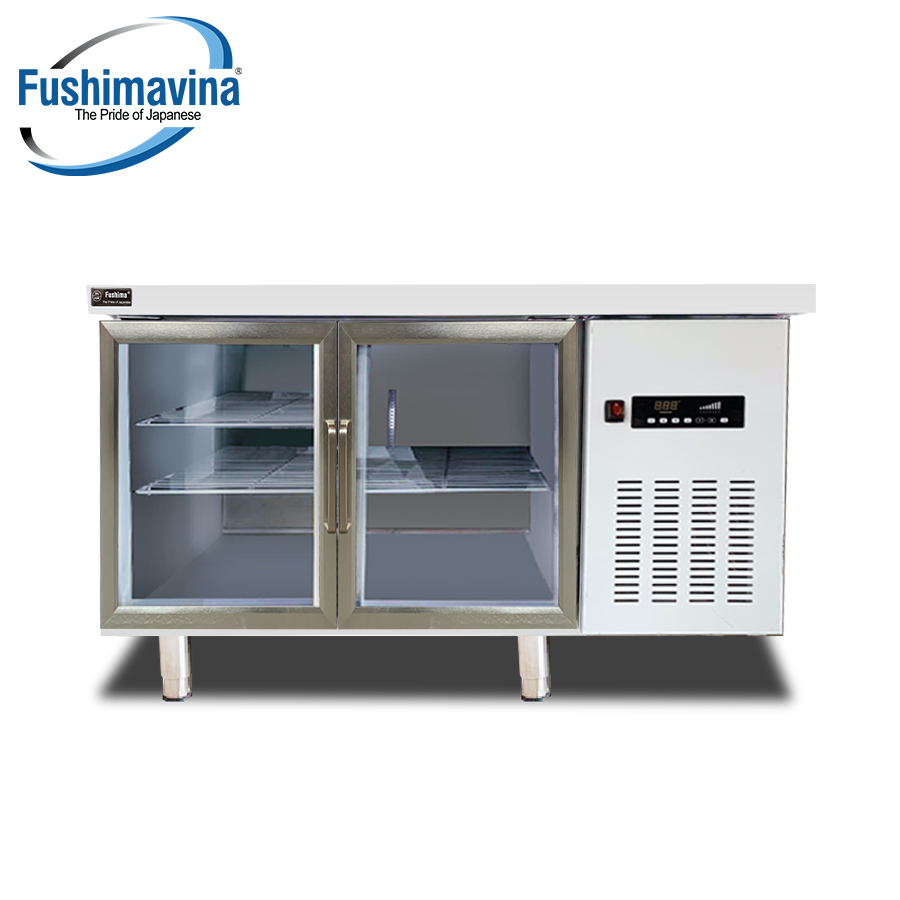 [CỬA HÀNG CHÍNH HÃNG] Tủ Bàn Mát Cánh Kính 1m2 Lạnh Trực Tiếp