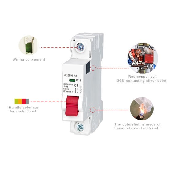 Cầu dao đóng ngắt, Aptomat, CB tép 230V/400AC 1P 16A-63A