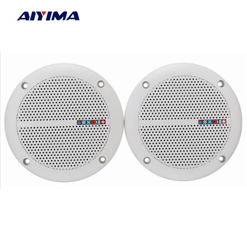 Aiyima 2 Âm Thanh Loa Âm Trần Chống Nước Đài Phát Thanh Loa Âm Thanh Thụ Động WEAH-400 4 Ohm 25W Tự Làm Cho Rạp Hát Tại Nhà Color: white