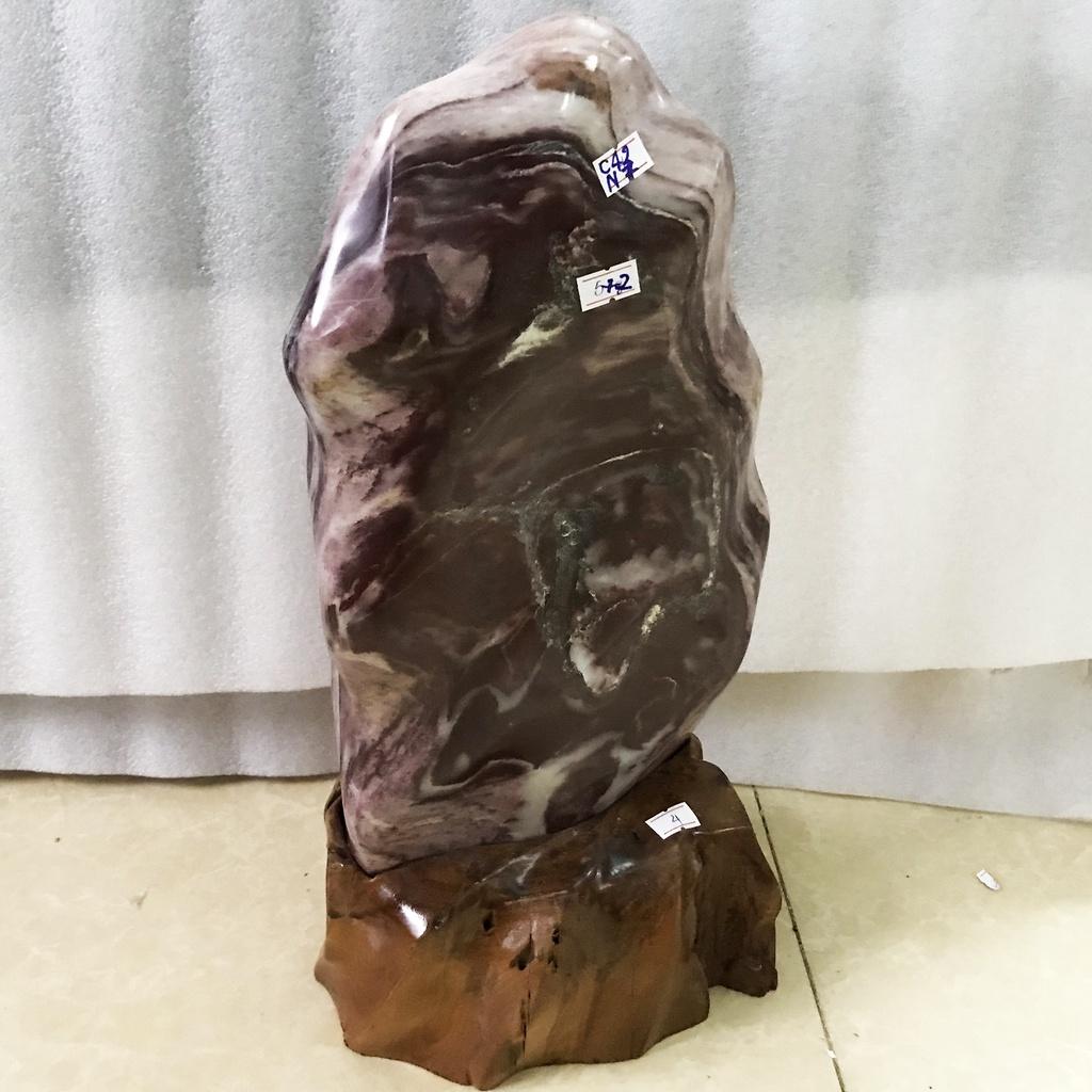 Đá, cây đá, trụ đá phong thủy màu hồng Cao 42 cm nặng 7 kg cho người mệnh Thổ và Hỏa