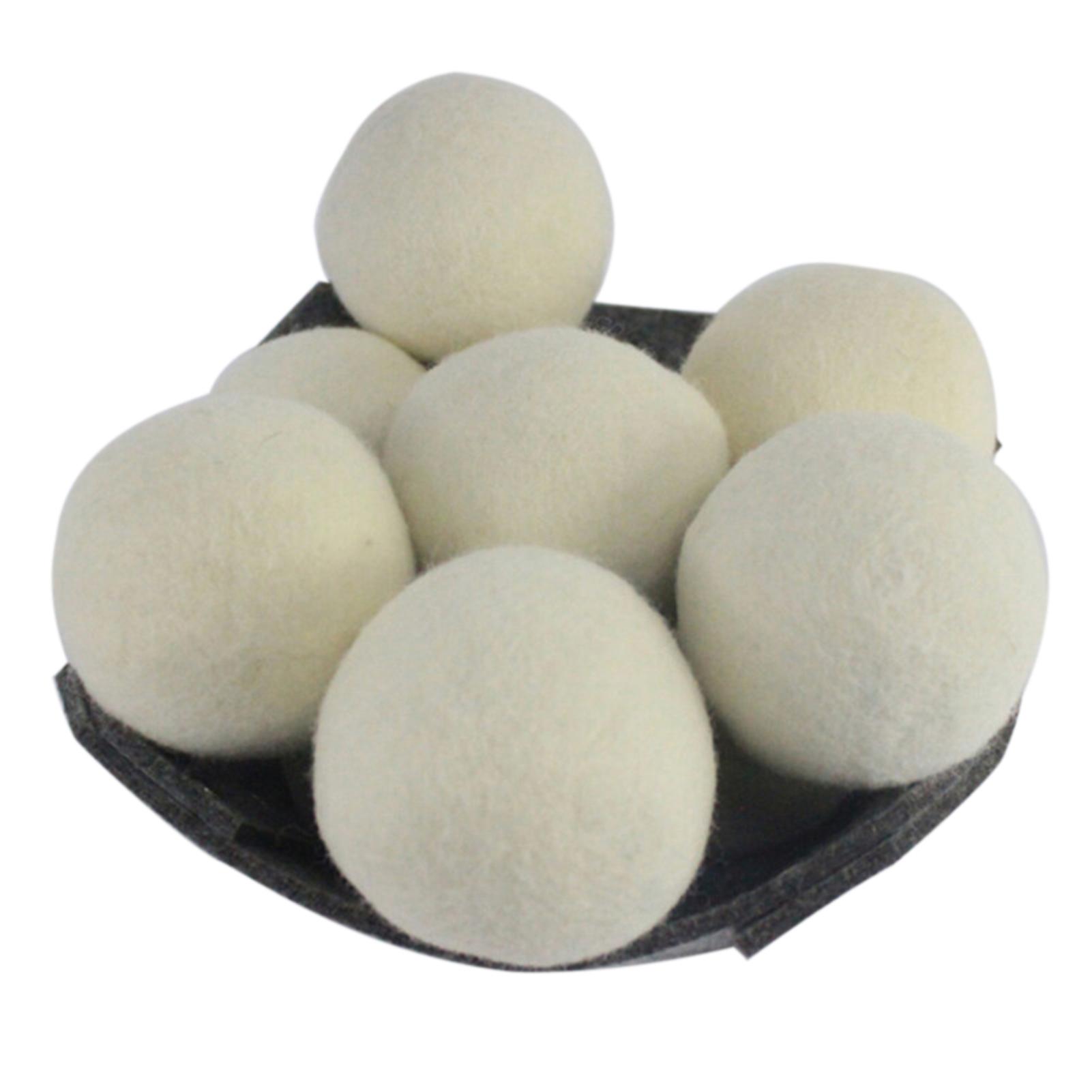 6 cái Len Balls 7CM làm mềm hút ẩm Giảm thời gian sấy có thể tái sử dụng