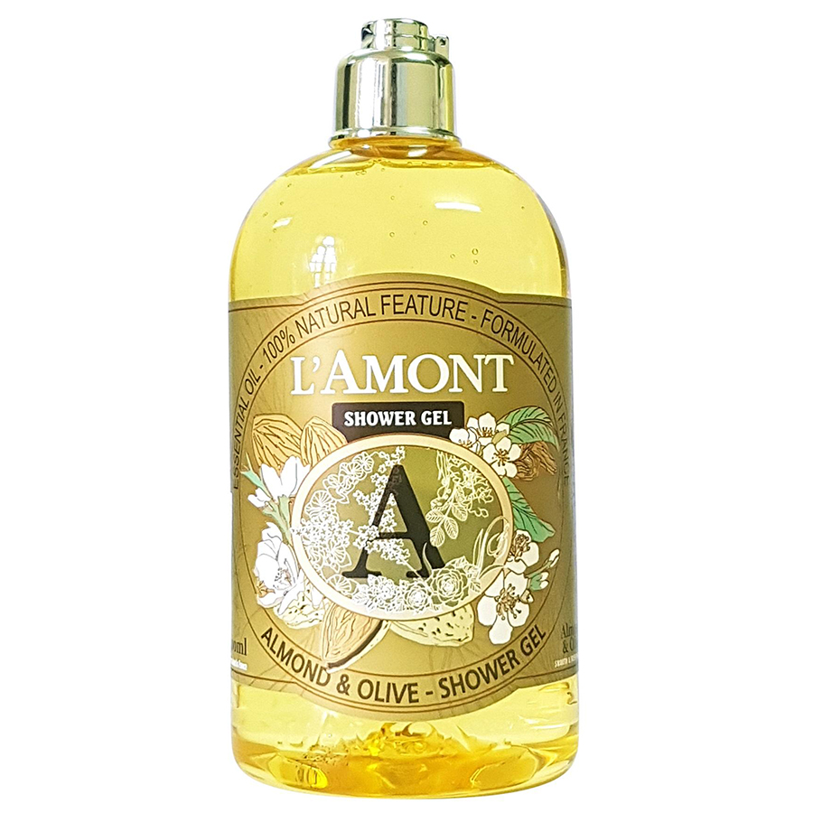 Combo Sữa Tắm L'amont En Provence Shower Gel Hương Almond + Olive (500ml / Chai)