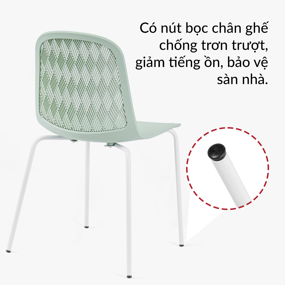 Ghế nhựa đúc chân kim loại Callipso
