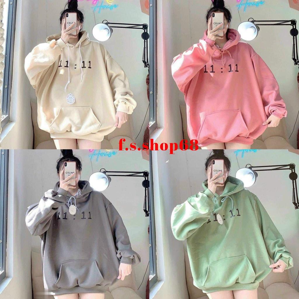 Áo khoác Hoodie nỉ bông 11:11 unisex nam nữ (Ảnh thật/Có sẵn)