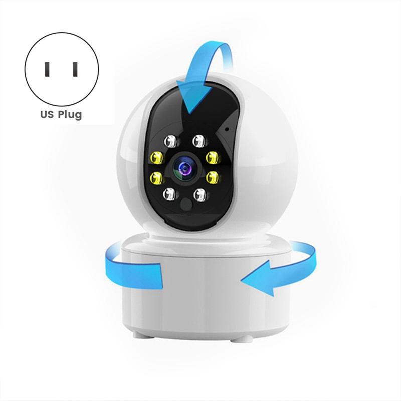 Camera không dây trong nhà Camera giám sát từ xa di động toàn cảnh 360 US Plug