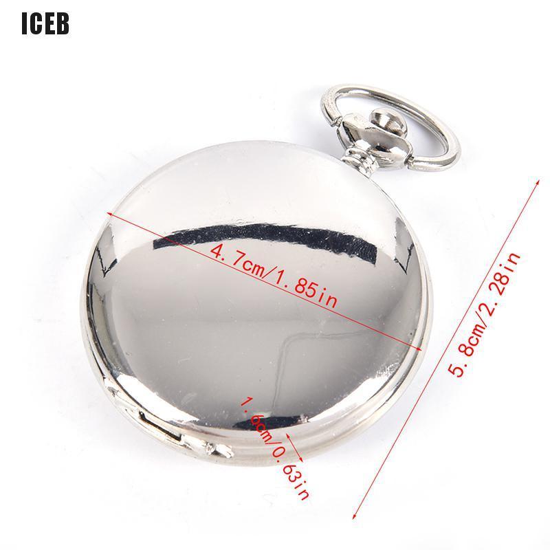 iceb Pocket Watch Flip Compass Portable Hiking Navigation Compass Compass Keychain