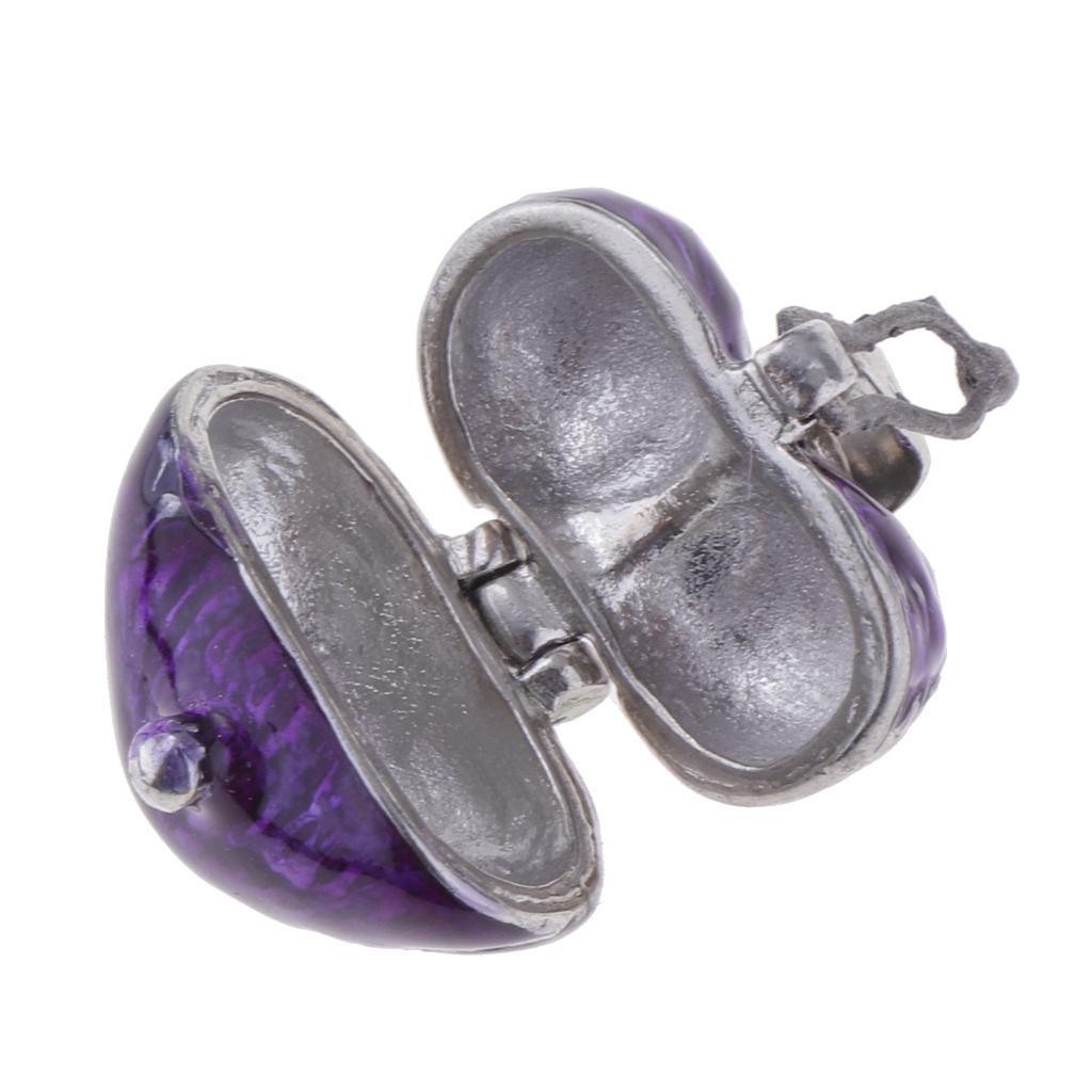 4pcs Mixed Color Love Heart Urn Pendant Memorial Openable Clasp Locket Box