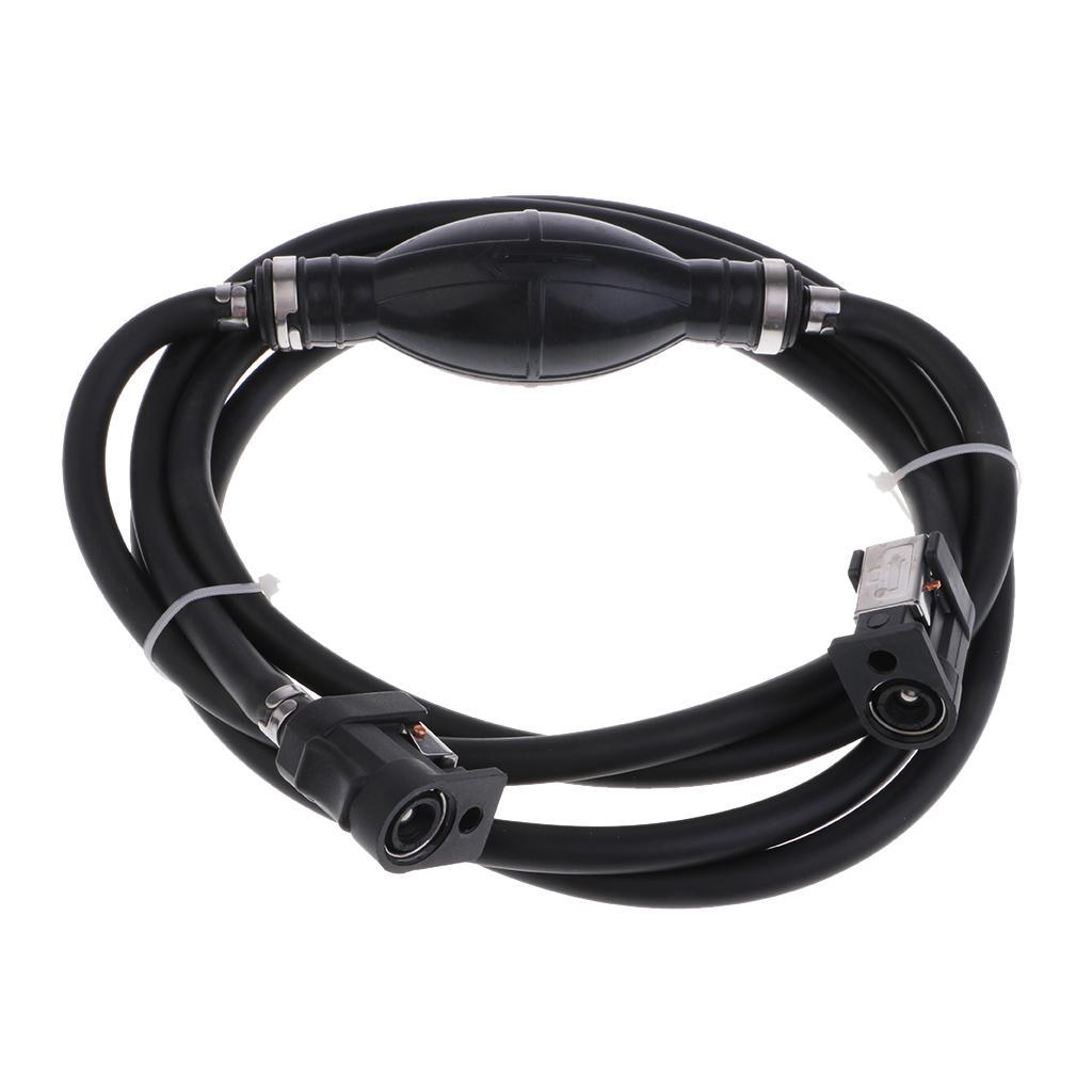 Fuel Line Hose Bulb Kit Outboard Boat Tank Connectors for