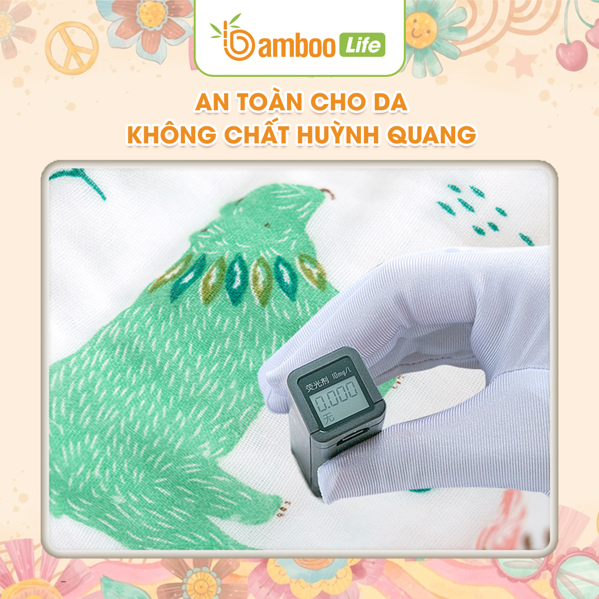 Quấn chũn cho em bé Bamboo Life BL054 từ sợi tre thiên nhiên hàng chính hãng Chũn quấn cho bé sơ sinh