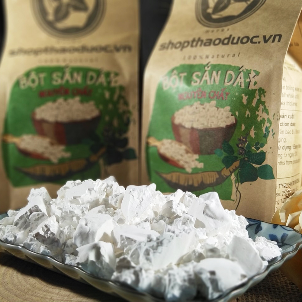 Bột sắn dây cao cấp gói 500g - Sắn dây cho người ăn thực dưỡng - Bột được lắng lọc kỹ qua 18 lần nước, cho chất lượng bột mịn và nguyên chất nhất